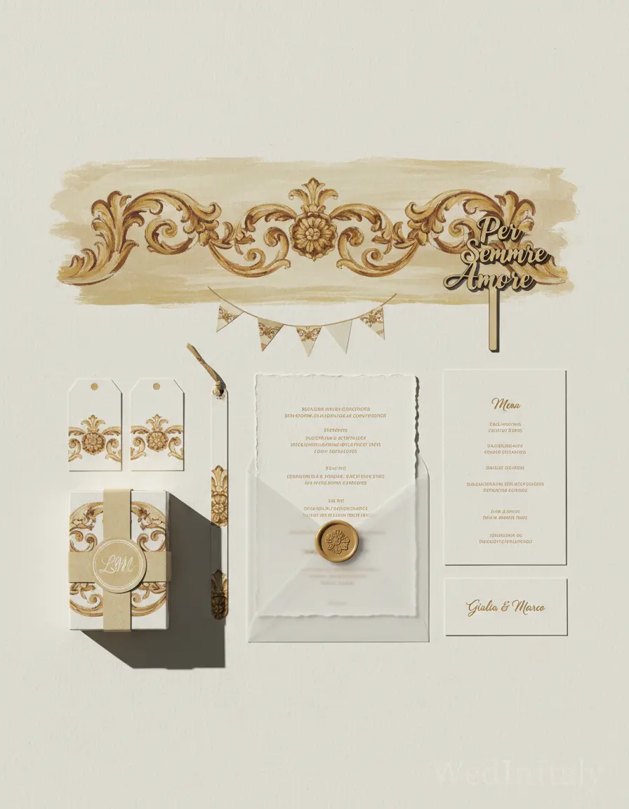 Gouache paesaggio — Lecce wedding kit