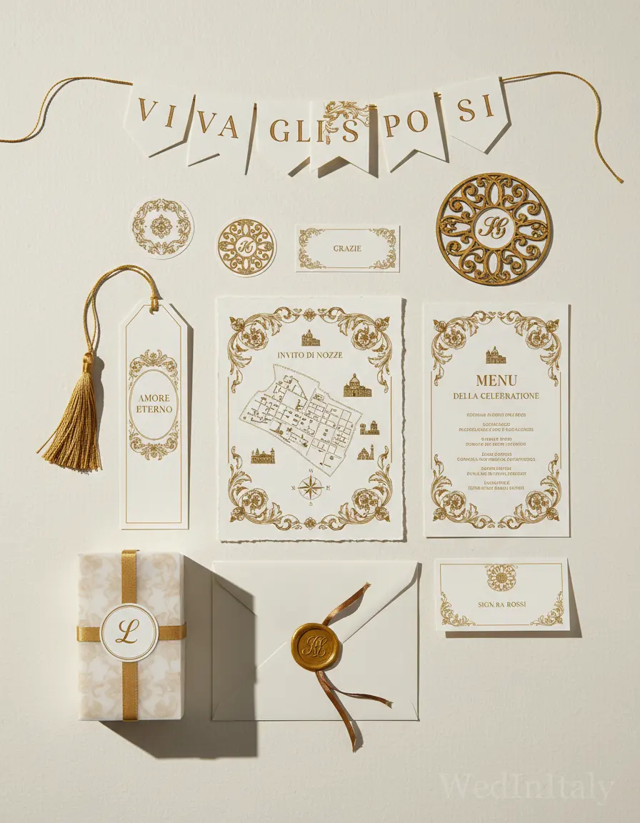 Mappa illustrata — Lecce wedding kit