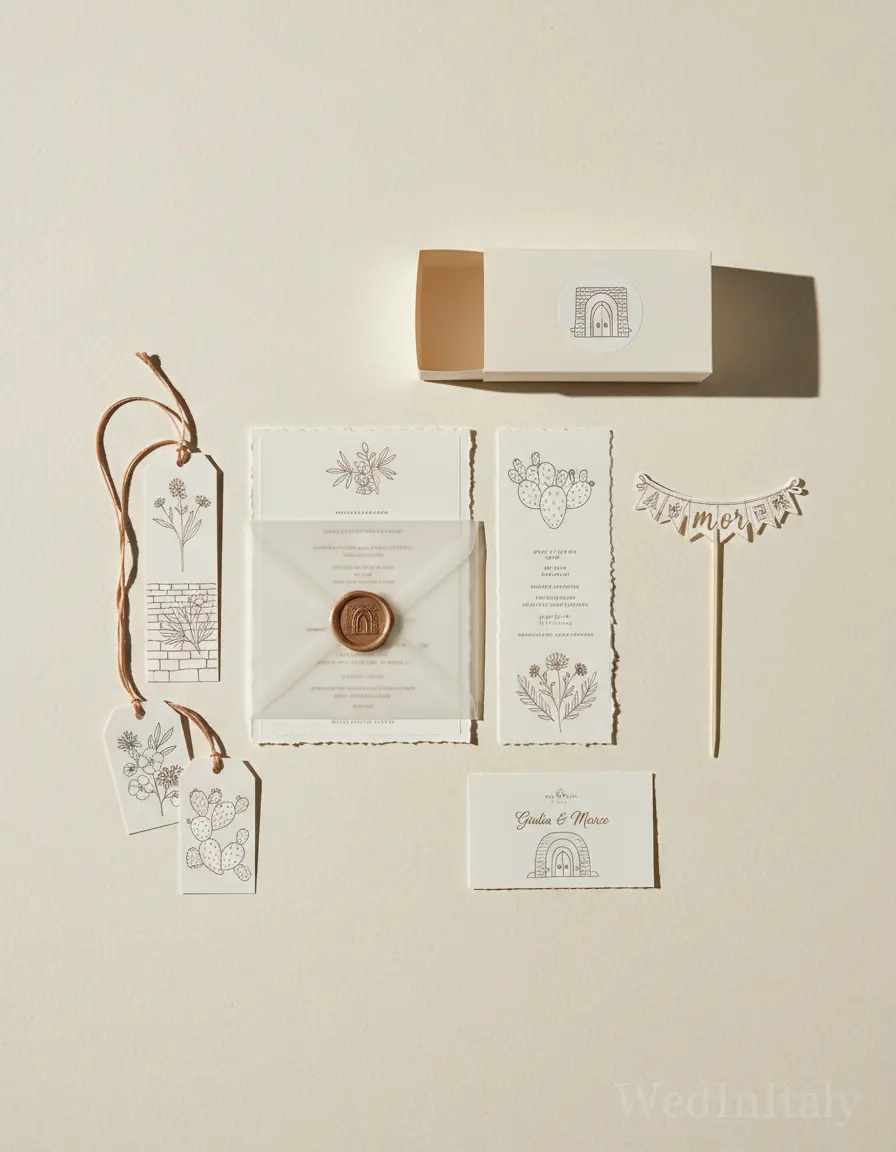 Botanico a linea — Matera wedding kit