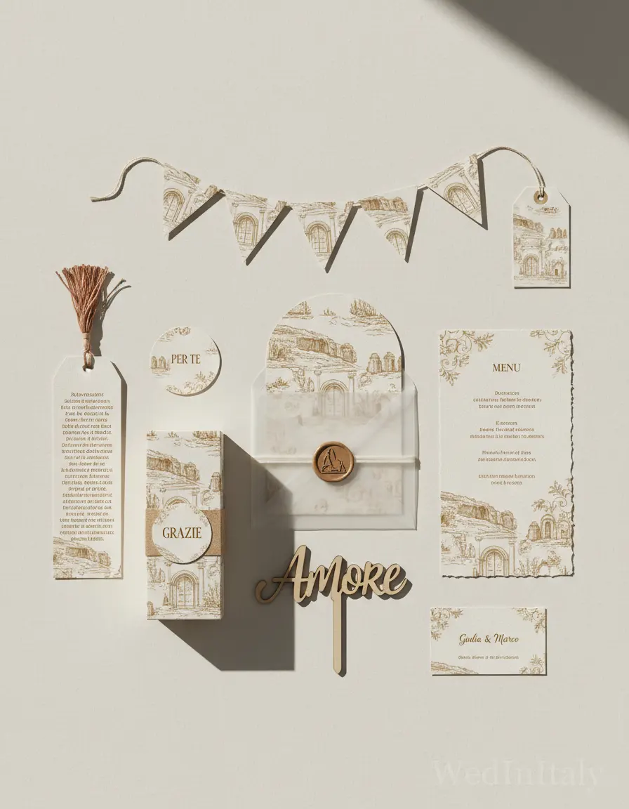 Toile de jouy — Matera wedding kit
