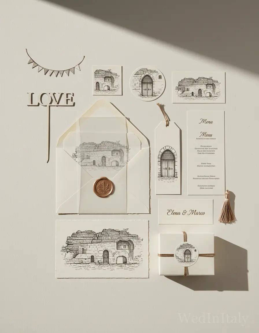 Incisione — Matera wedding kit