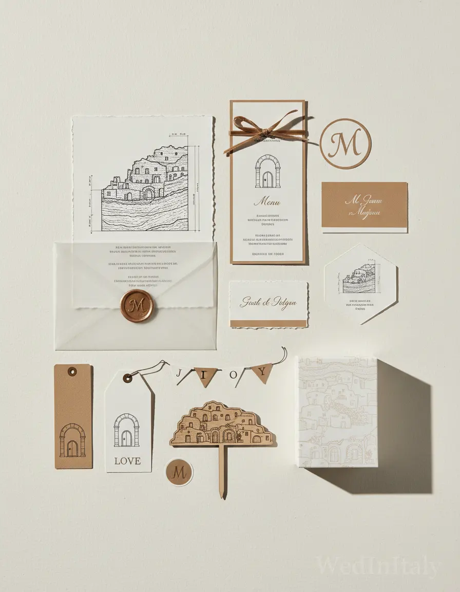Prospetto architettonico — Matera wedding kit