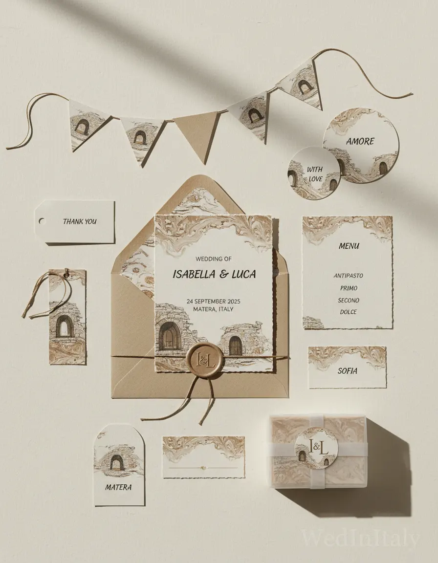 Marmorizzato — Matera wedding kit