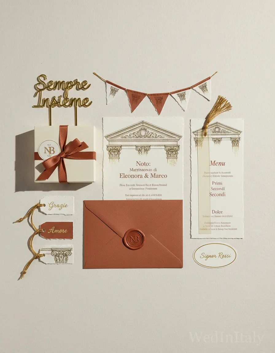 Schizzo a china — Noto wedding kit