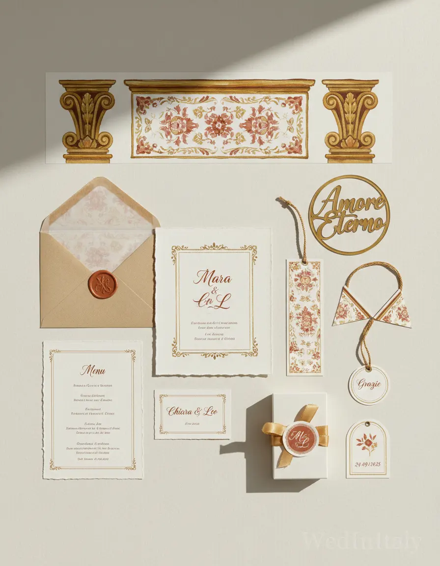 Gouache paesaggio — Noto wedding kit