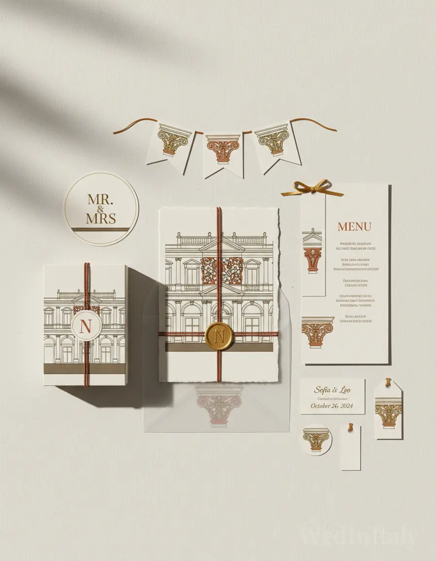 Prospetto architettonico — Noto wedding kit