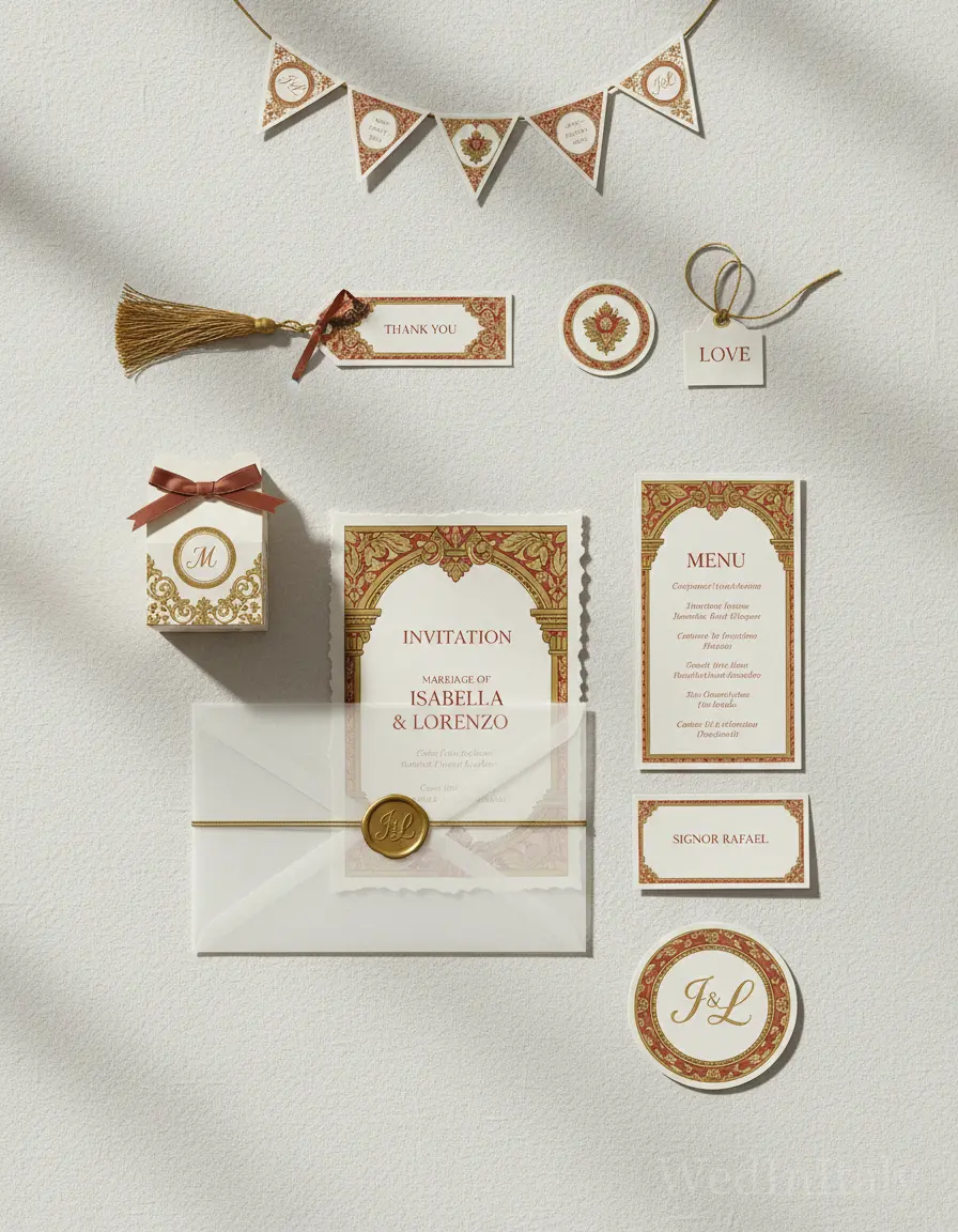 Spina di pesce — Noto wedding kit