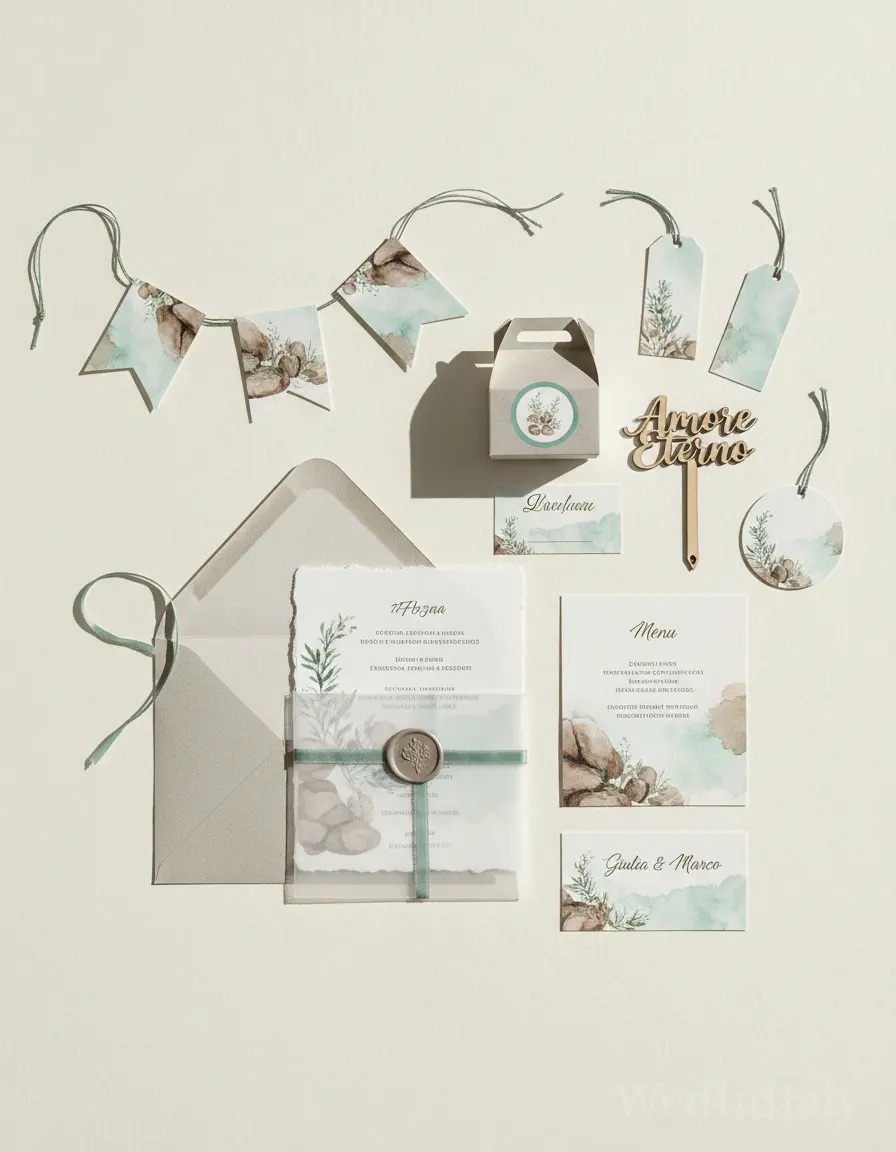 Costa Smeralda — illustrated wedding kit