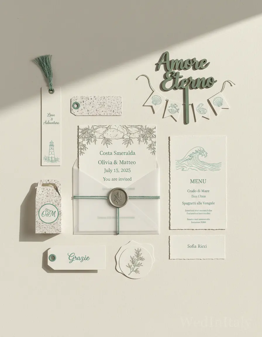 Botanico a linea — Costa Smeralda wedding kit