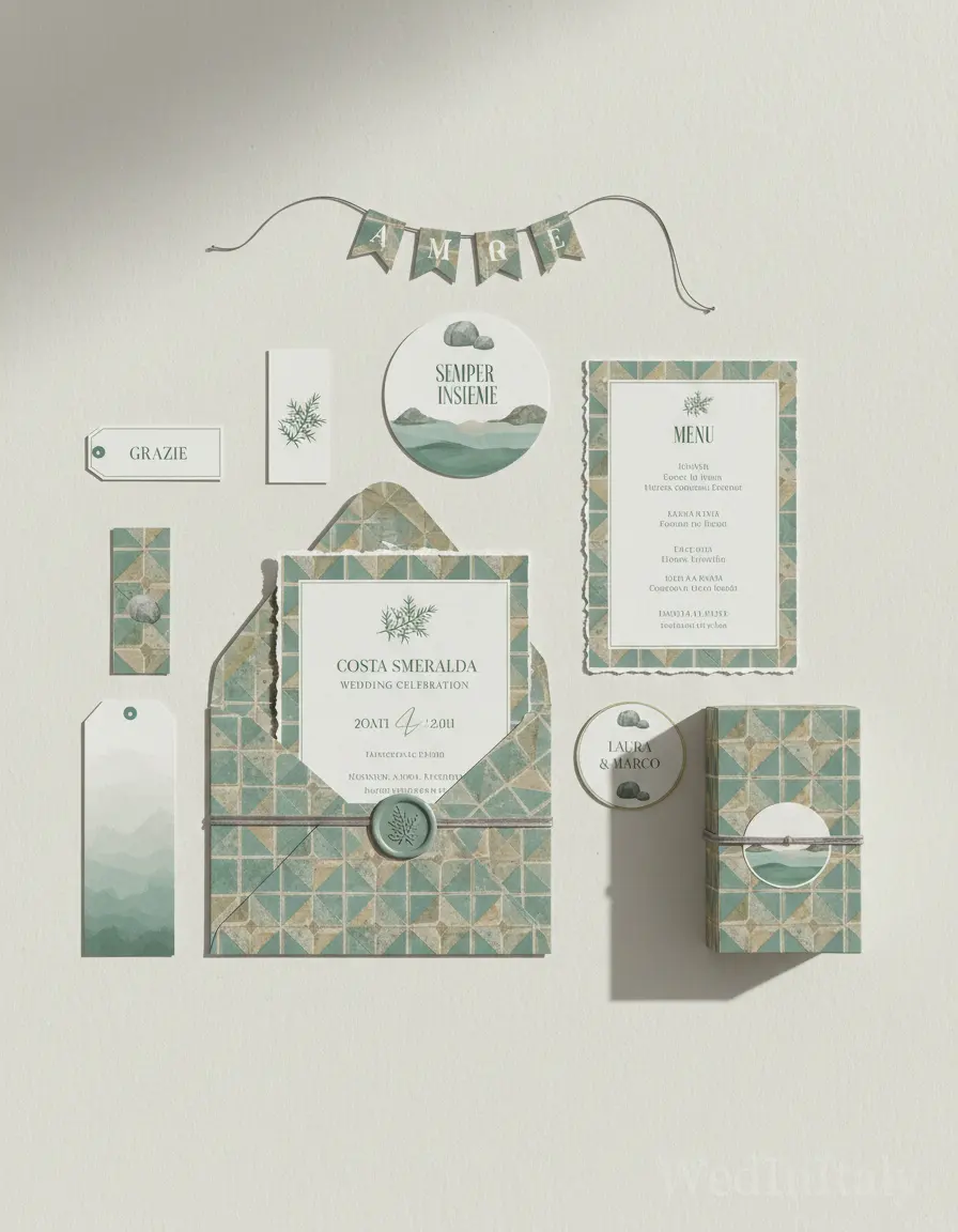 Piastrella — Costa Smeralda wedding kit