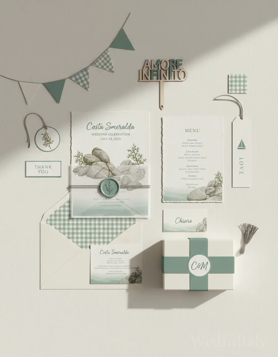 Quadretti — Costa Smeralda wedding kit
