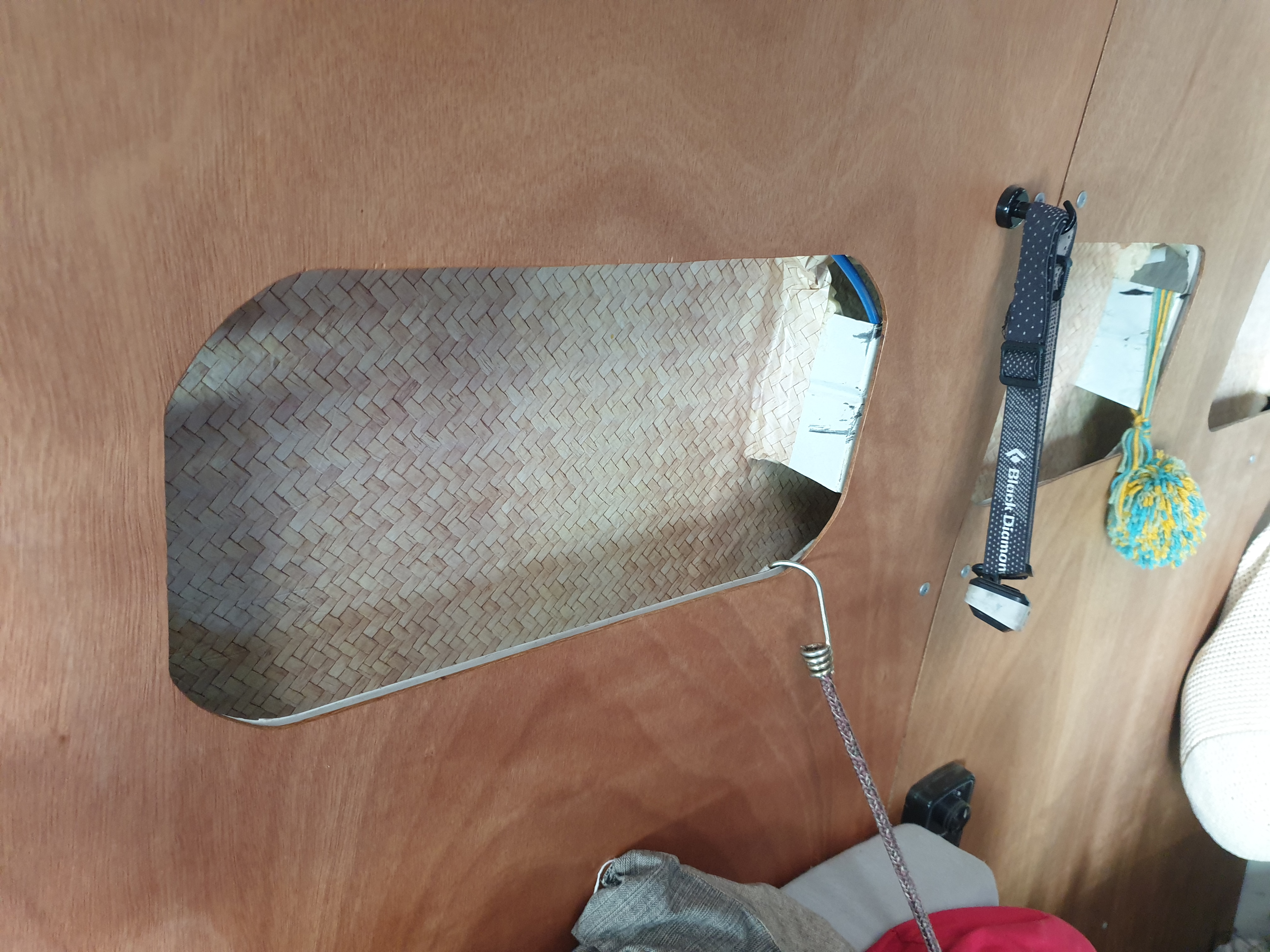 After - bamboo mat contact makes this space a little more presentable