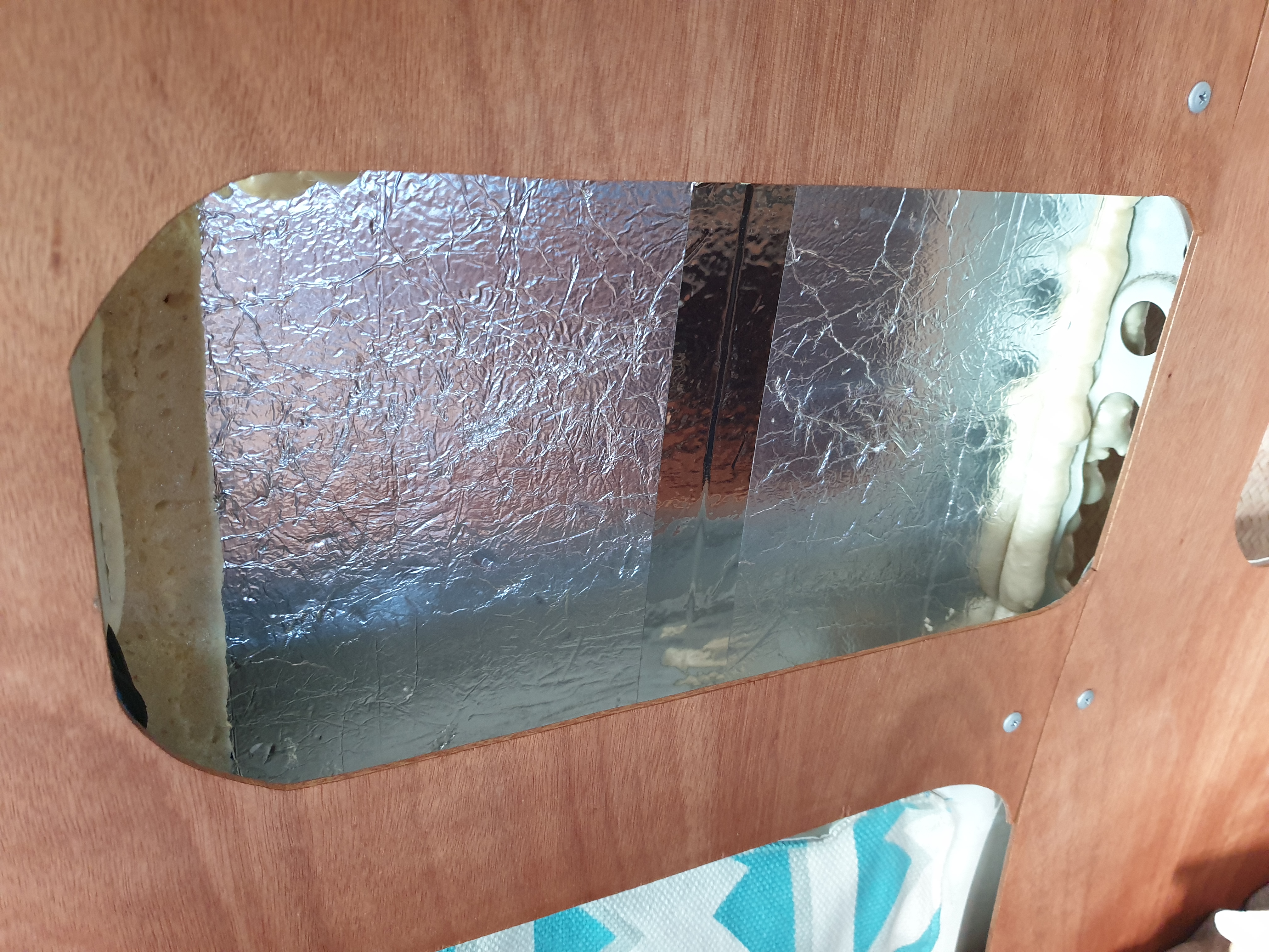 Before - visible silver insulation