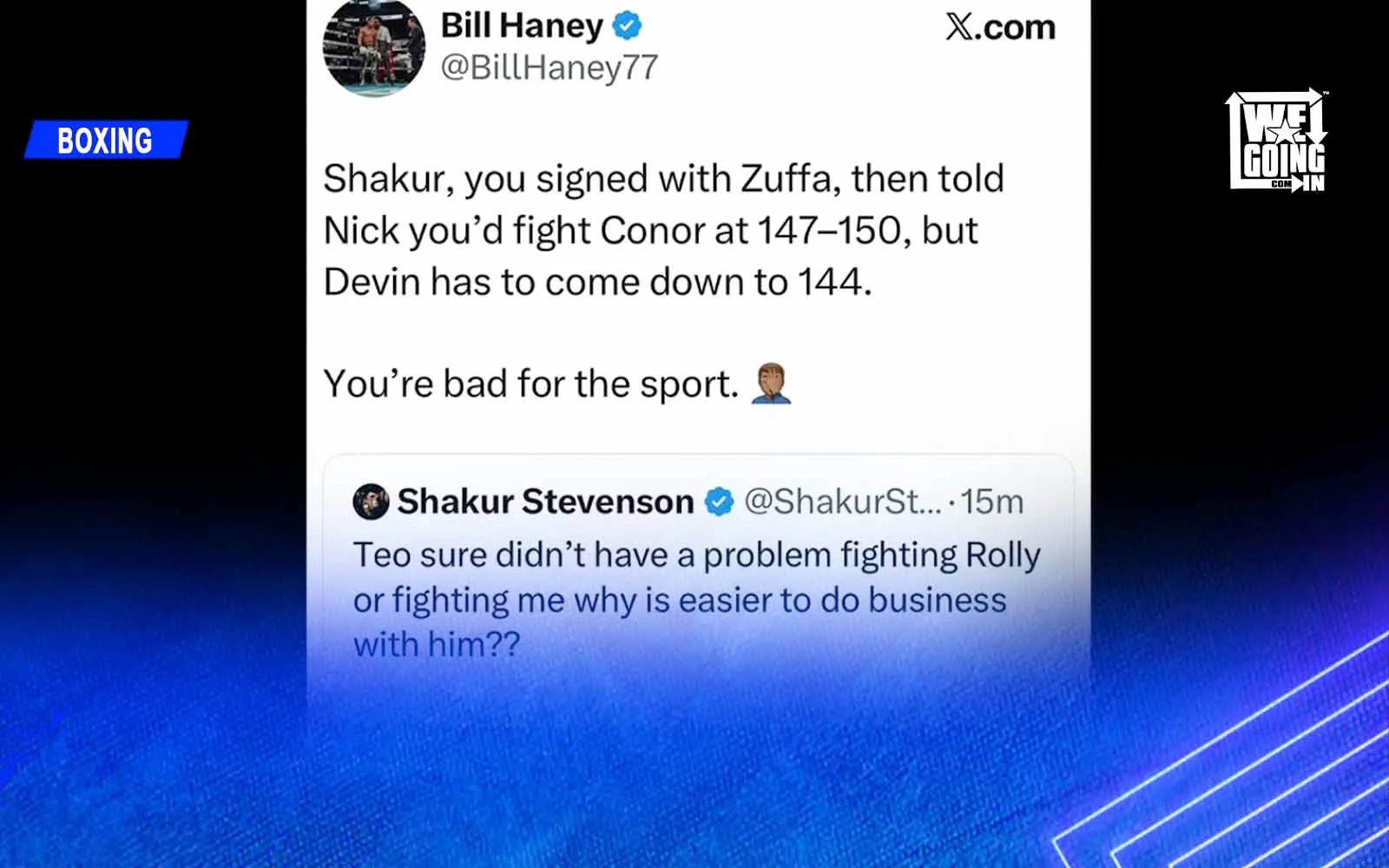 Devin Haney Tells Shakur Stevenson 144lbs is OFF the Table “You SIGNED to Fight at 147lbs w/ ZUFFA”