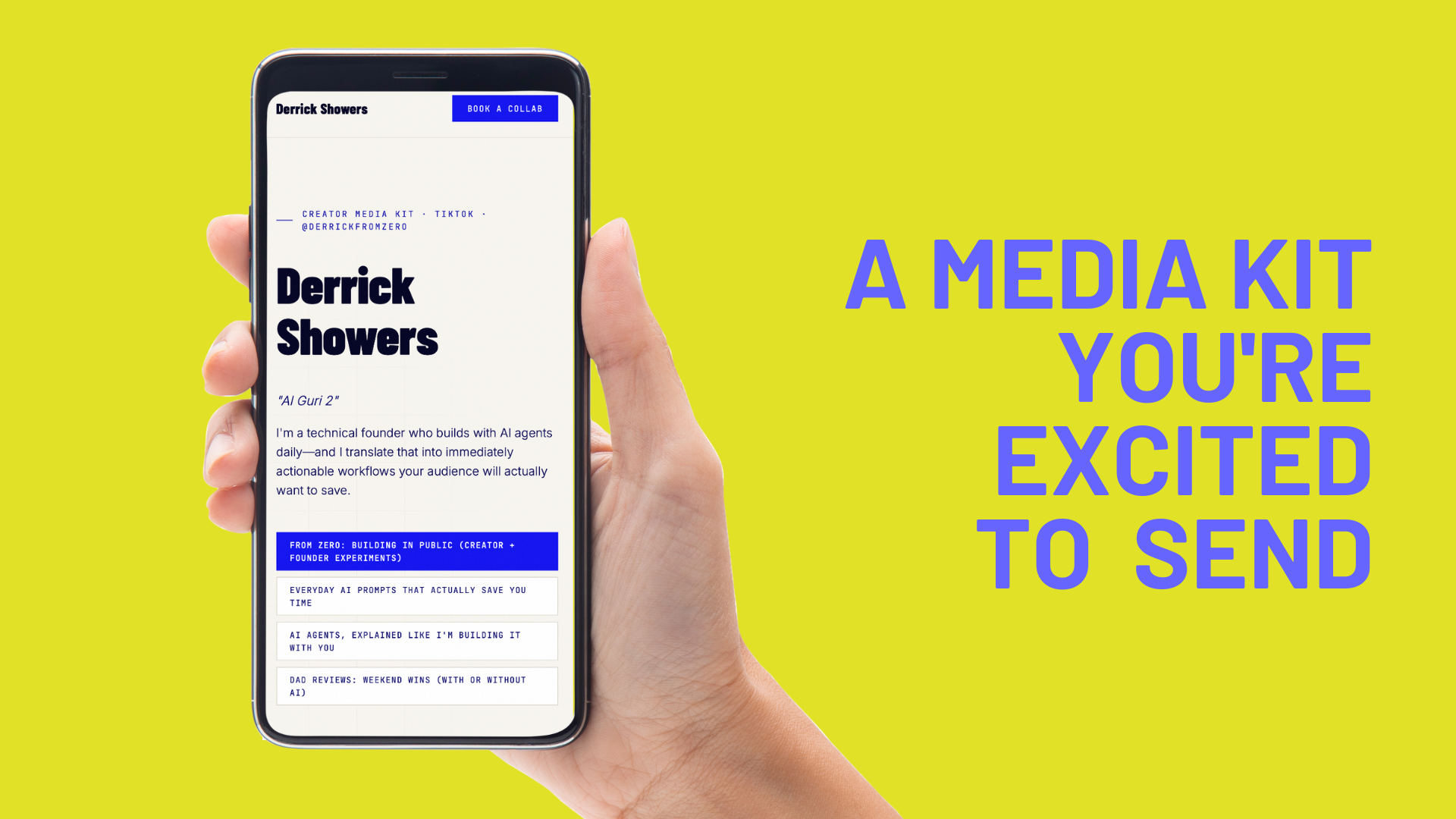 Trovio media kit on a phone