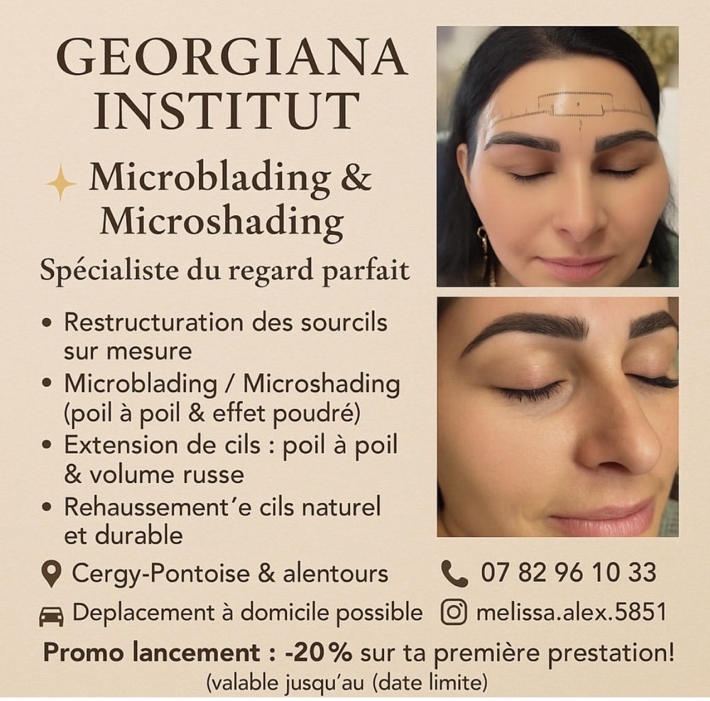 Réalisations de Georgeta, cils et sourcils à domicile