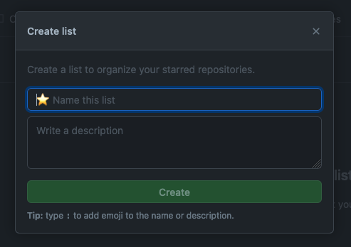 Create list