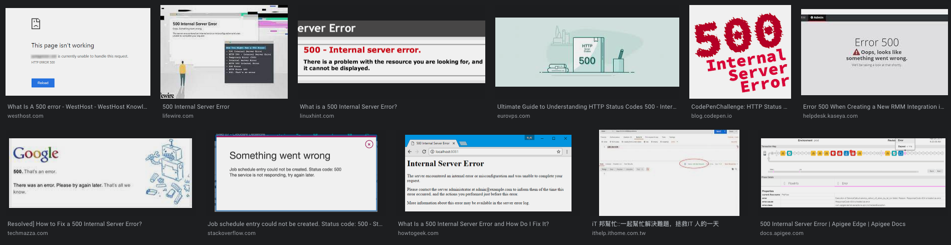 500 Internal Server Error