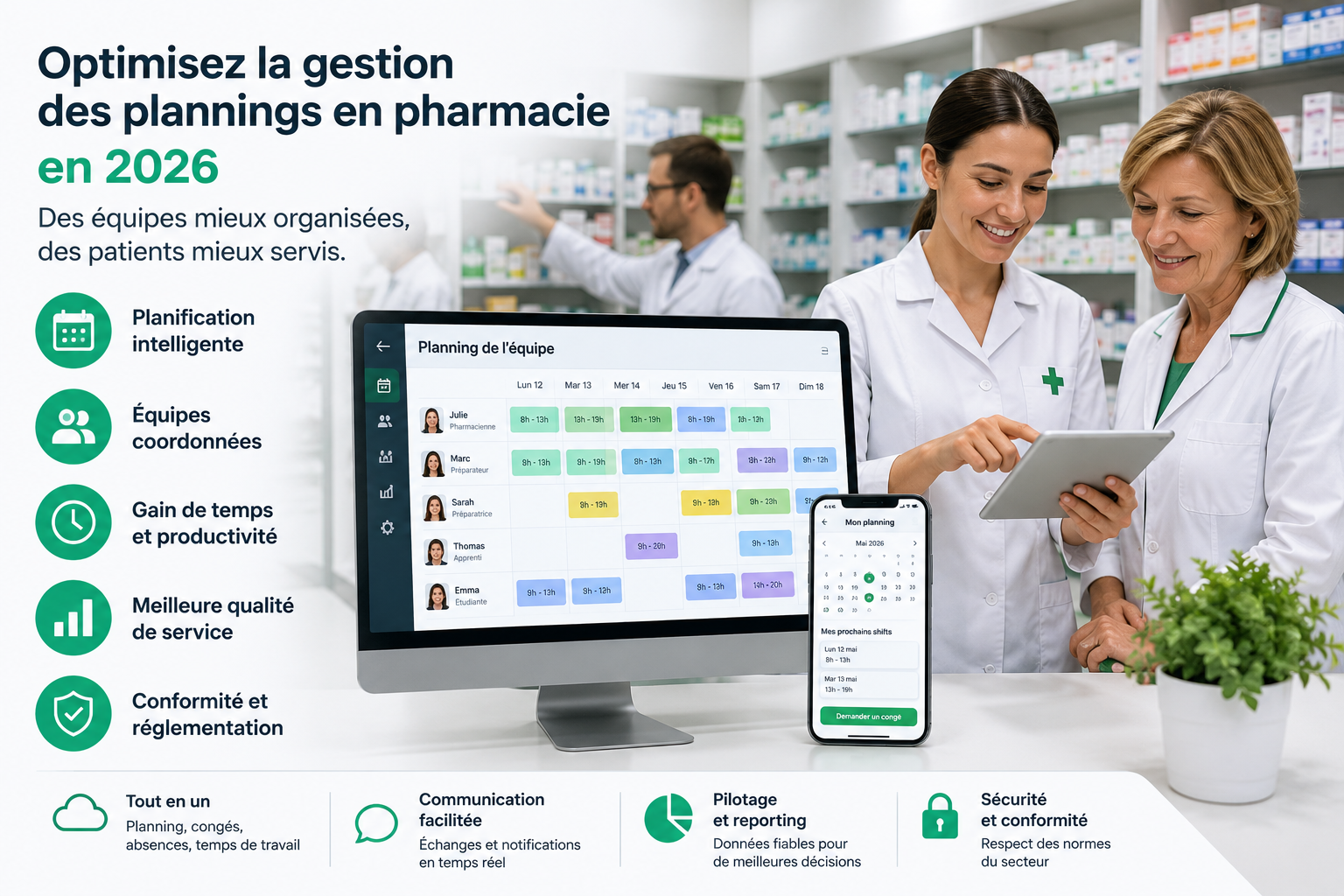 OPTIMISER LA GESTION DES PLANNINGS EN PHARMACIE
