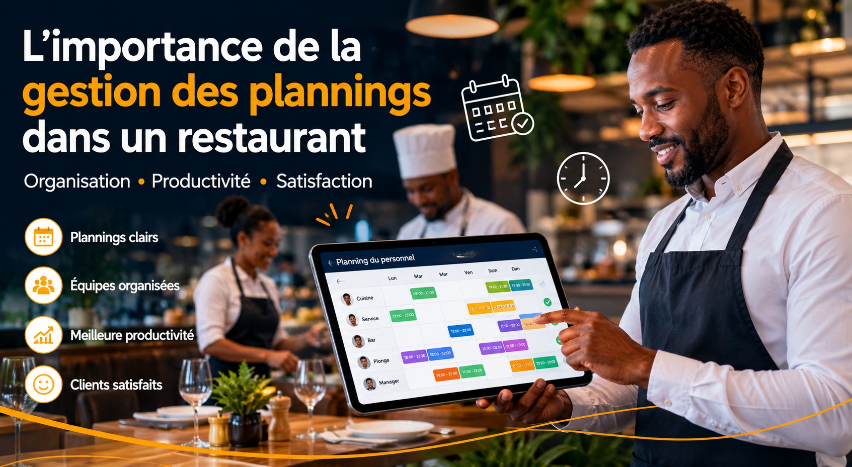 La gestion des plannings dans un restaurant