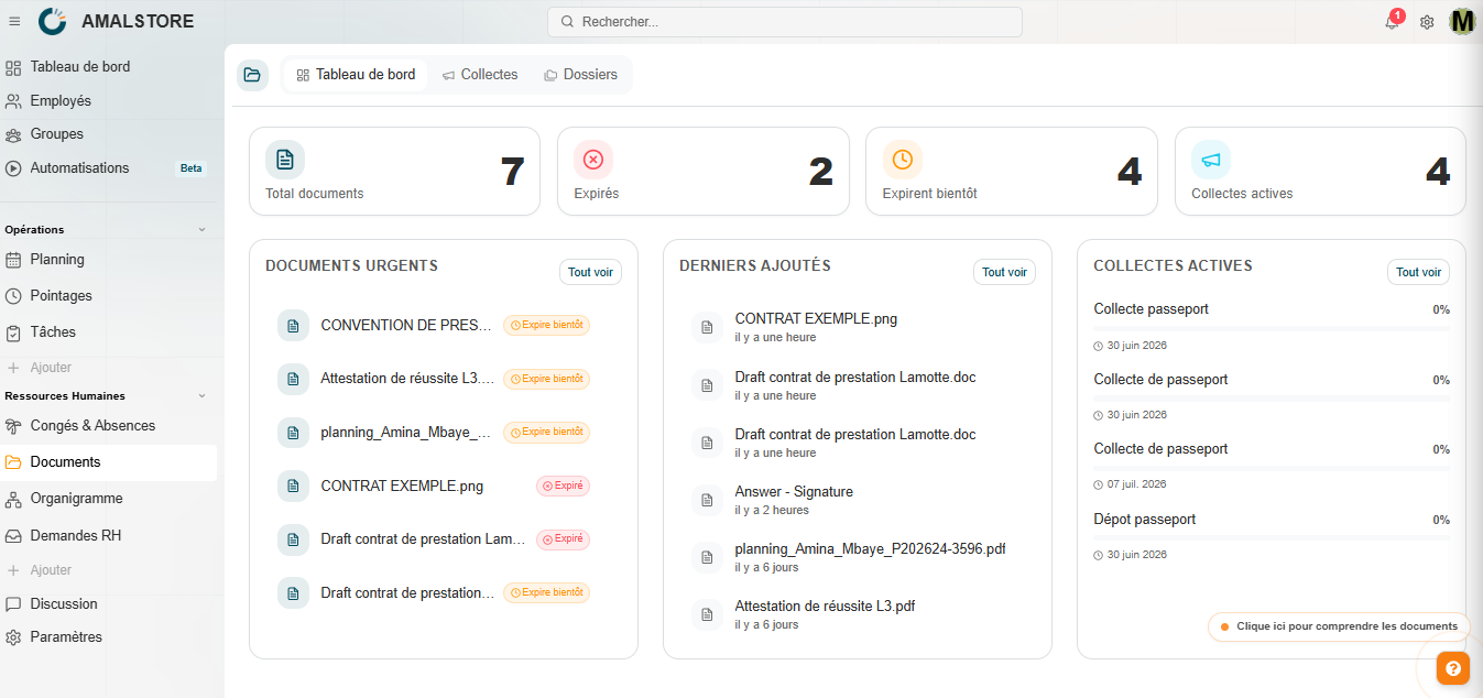 COMPRENDRE LE MODULE DOCUMENT RH