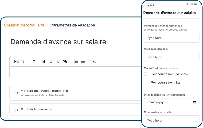 Tous vos formulaires internes, enfin structurés et digitalisés.