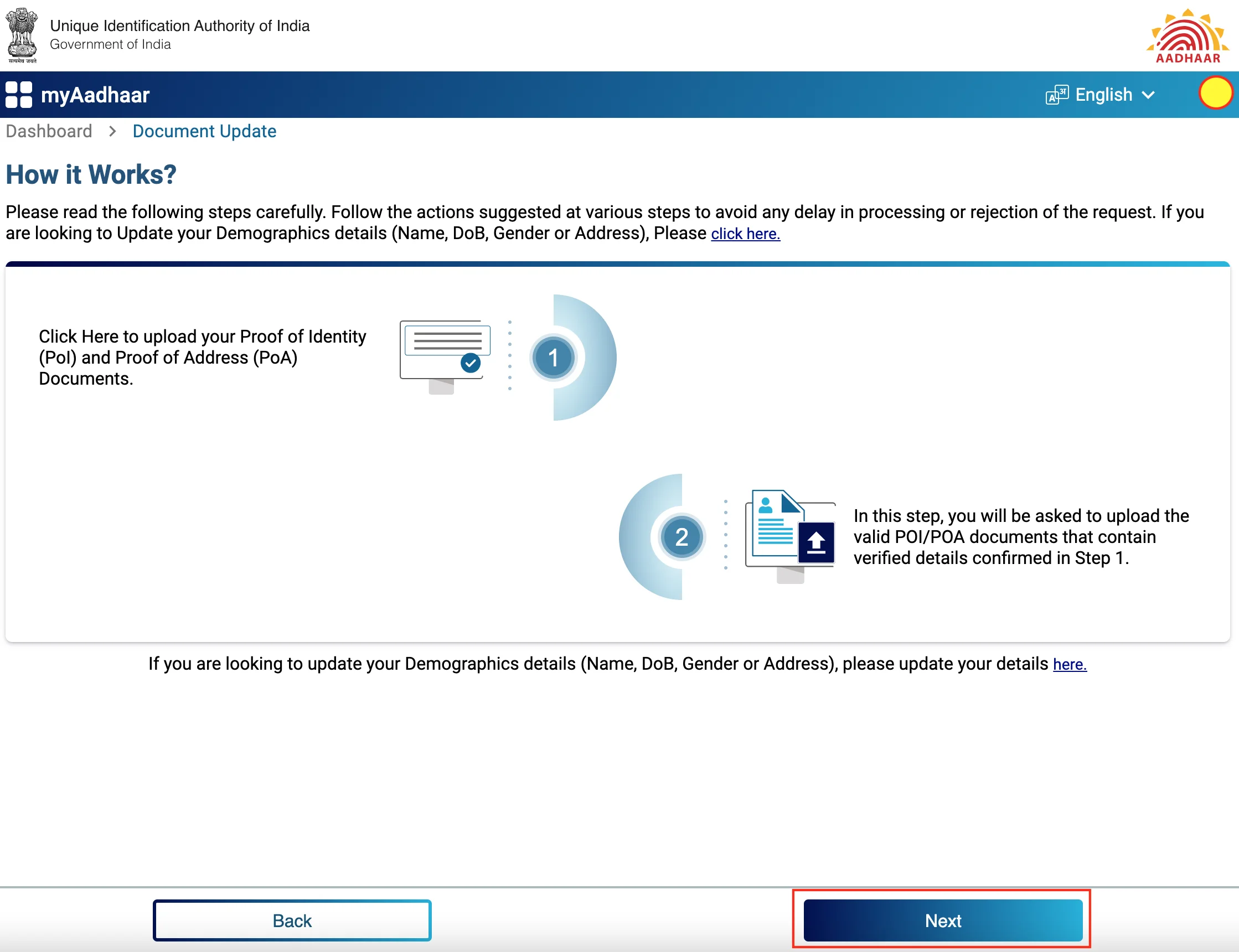 MyAadhaar Portal - How it works - Whatnewtrends