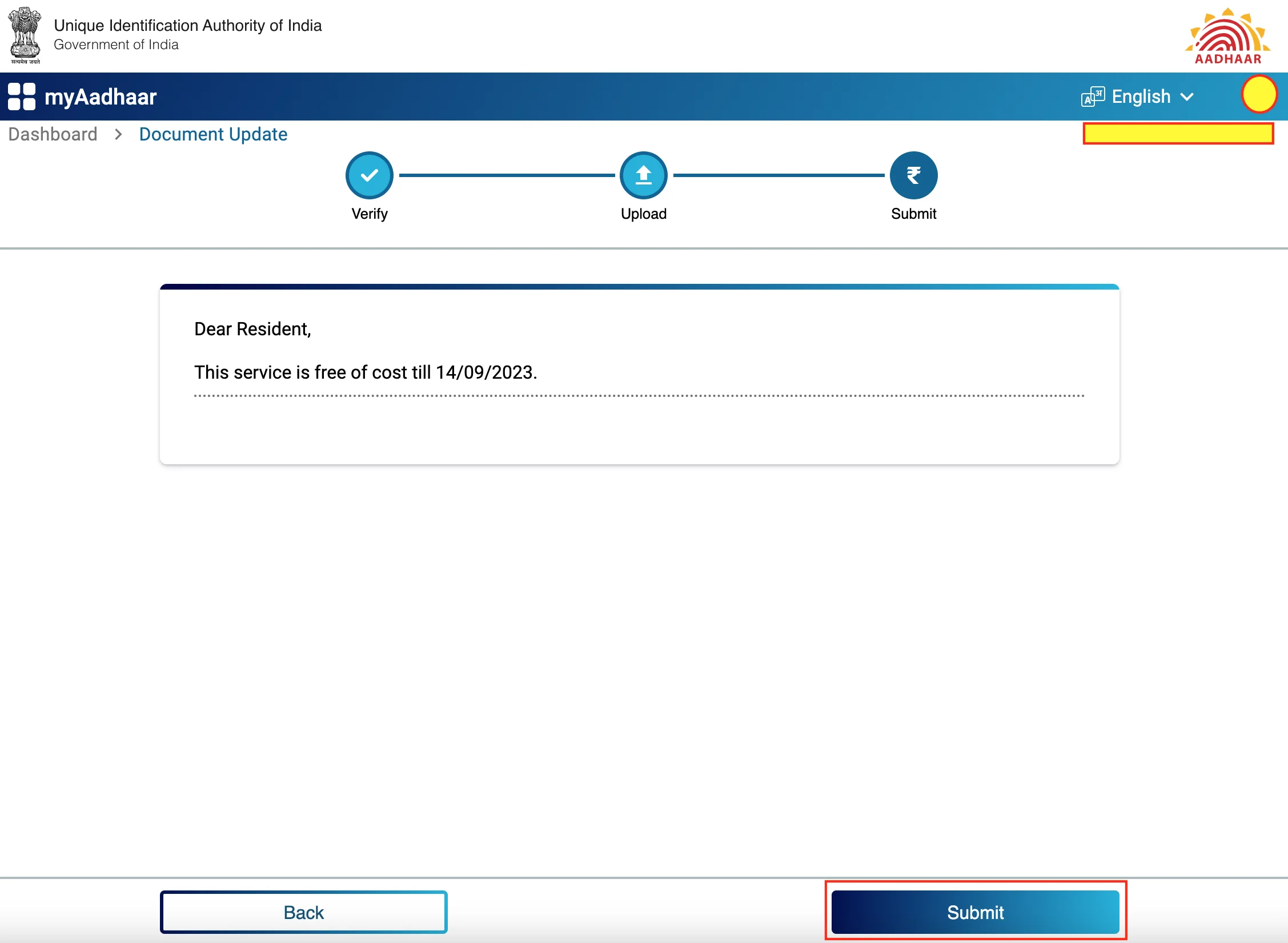 MyAadhaar Portal | Submit Application - Whatnewtrends