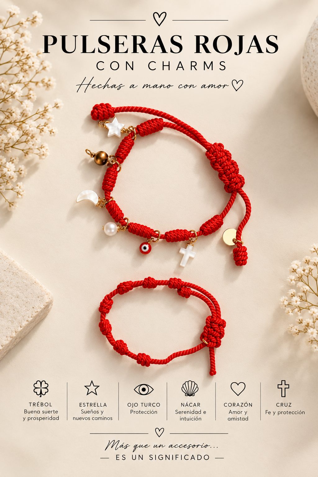 ♥️ Set de Pulsera Roja mamá y bebé
