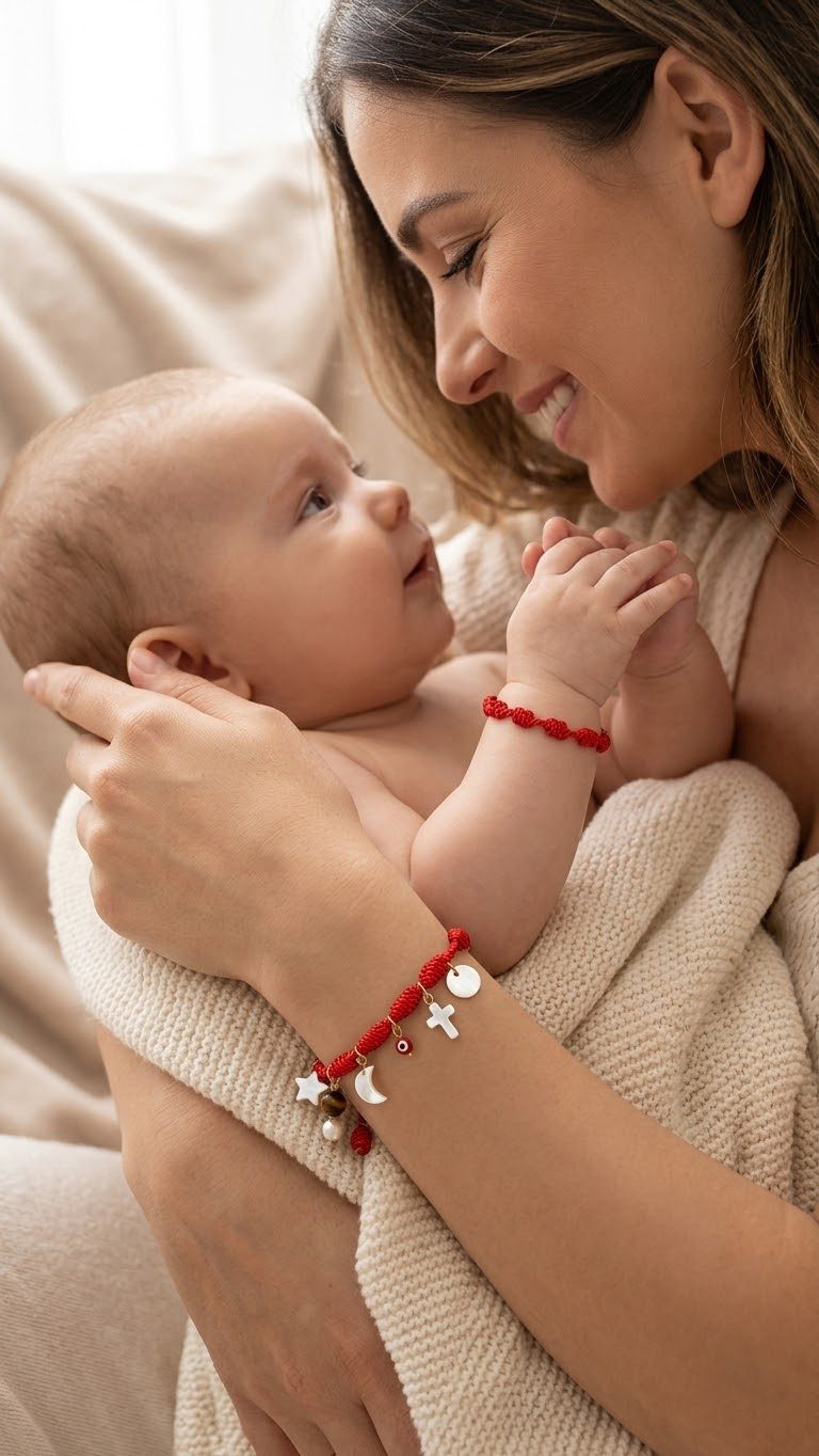 ♥️ Set de Pulsera Roja mamá y bebé 2