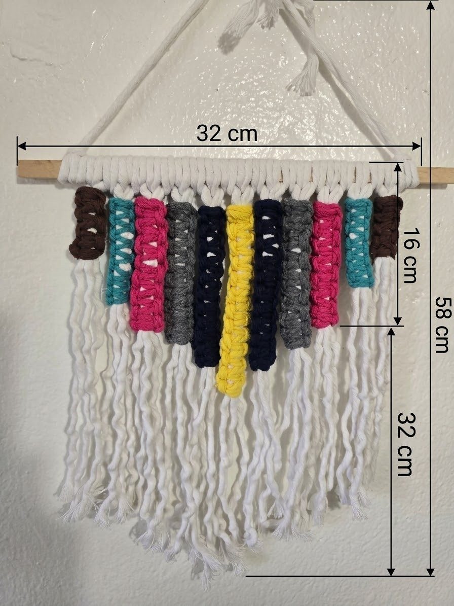 🤍Tapiz Artesanal en Macramé  2