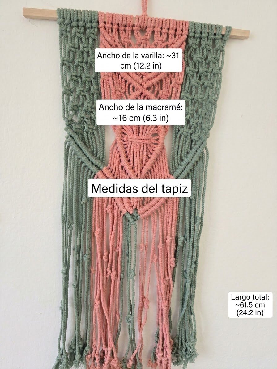 Tapiz Artesanal en Macramé 