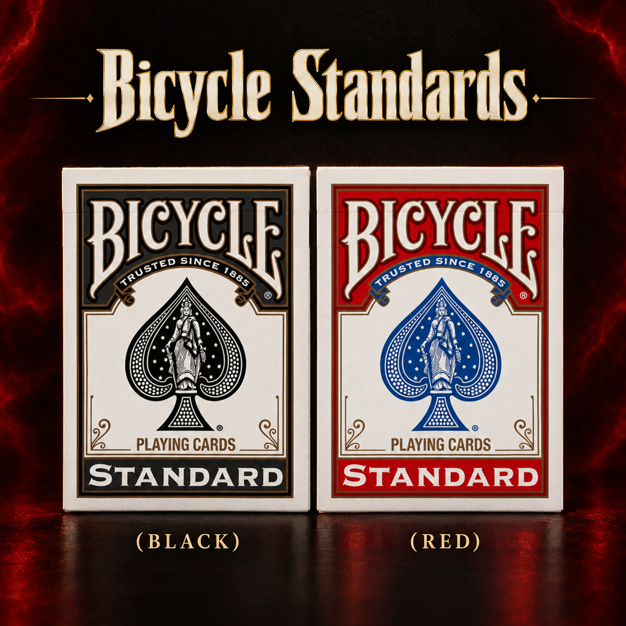 Bicycle Red & Black Standards (2 decks) - Image 1