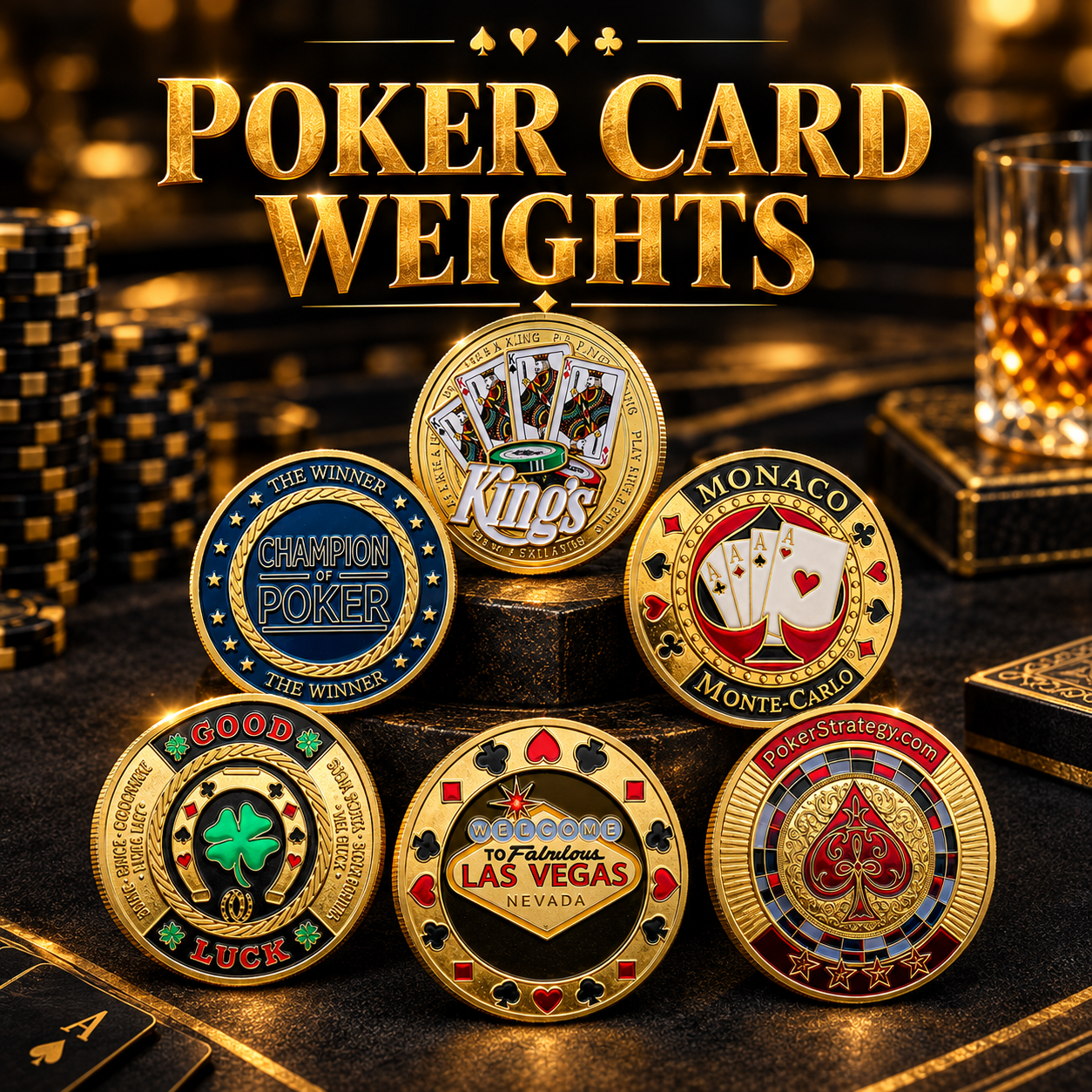 Metal Poker-Themed Metal Coins