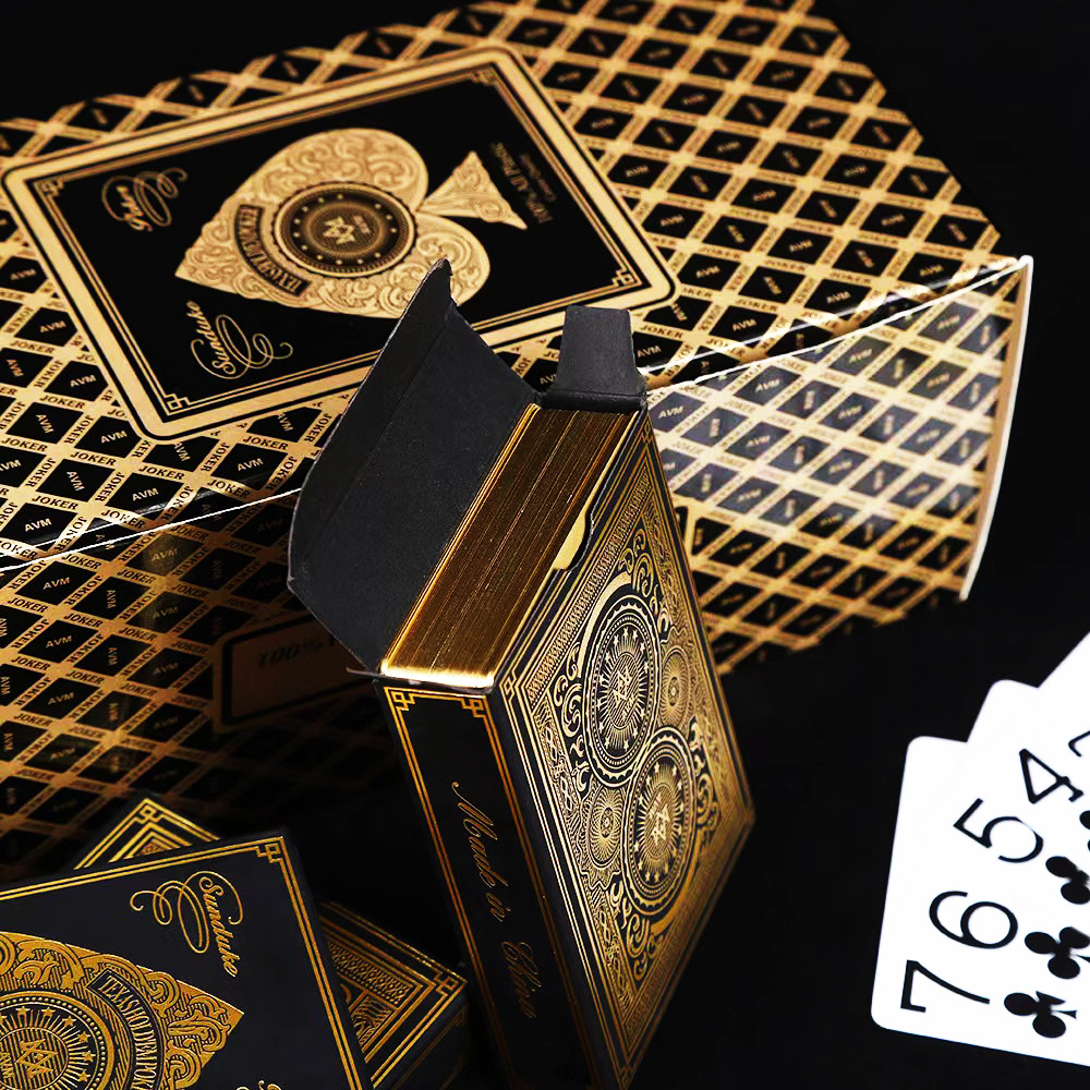 AVM Texas Hold'Em - Gold Gilded Poker Cards - Image 1