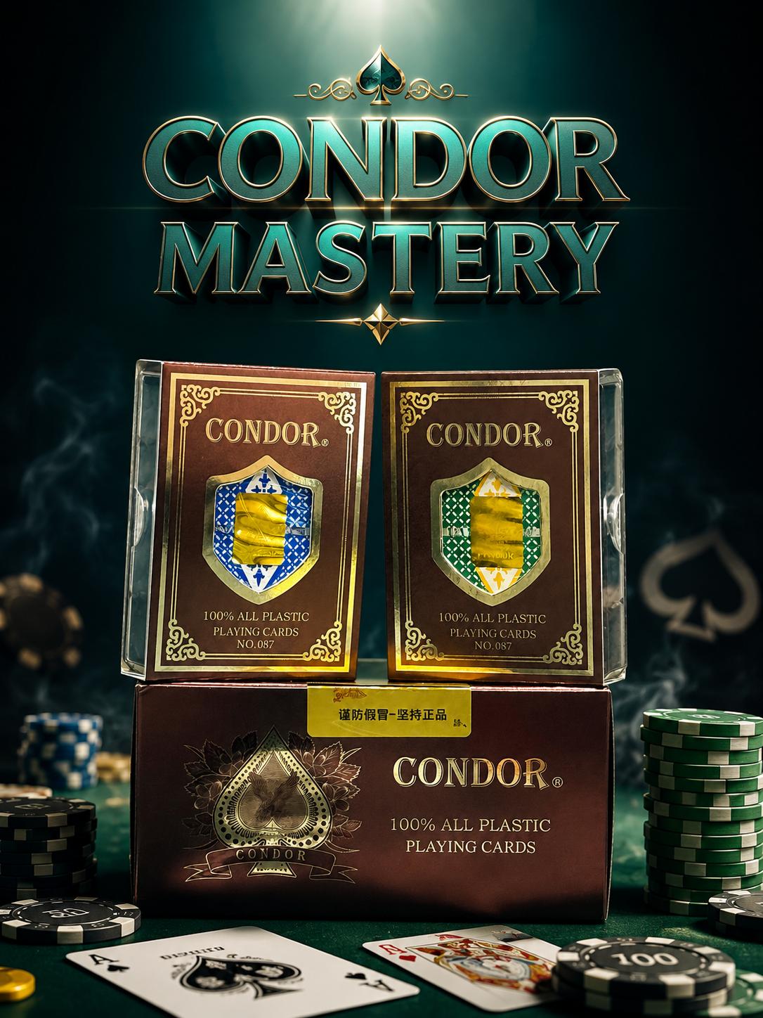 Condor Mastery 100% Plastic Playing Cards - Image 1