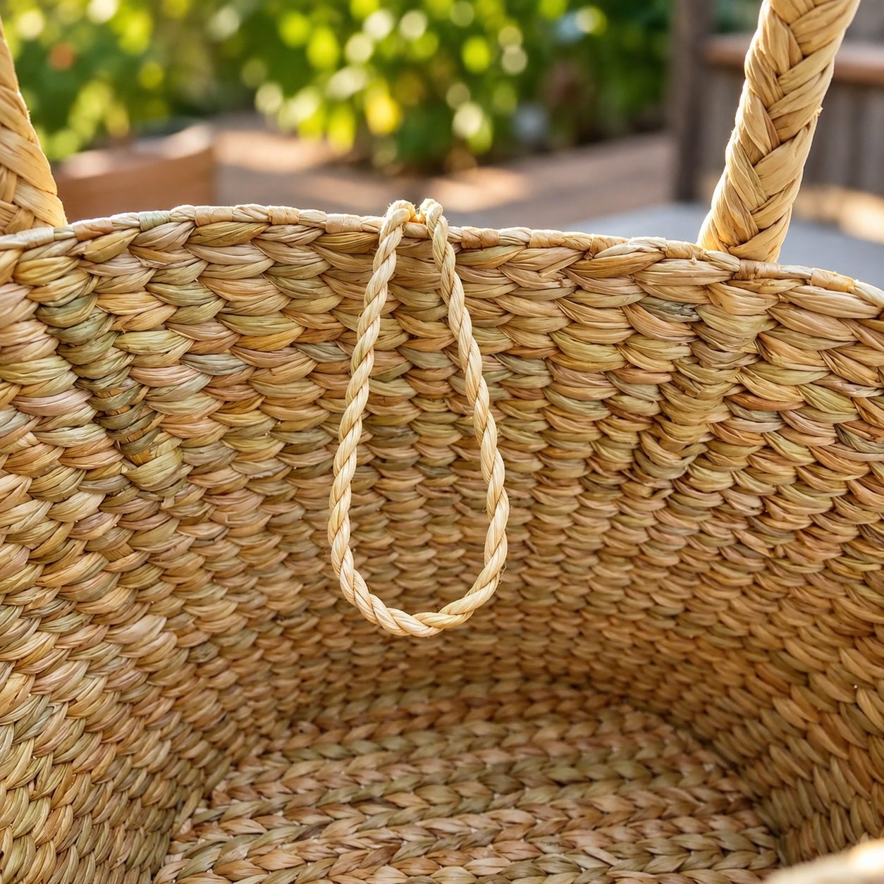 Floral Woven Tote bag  2