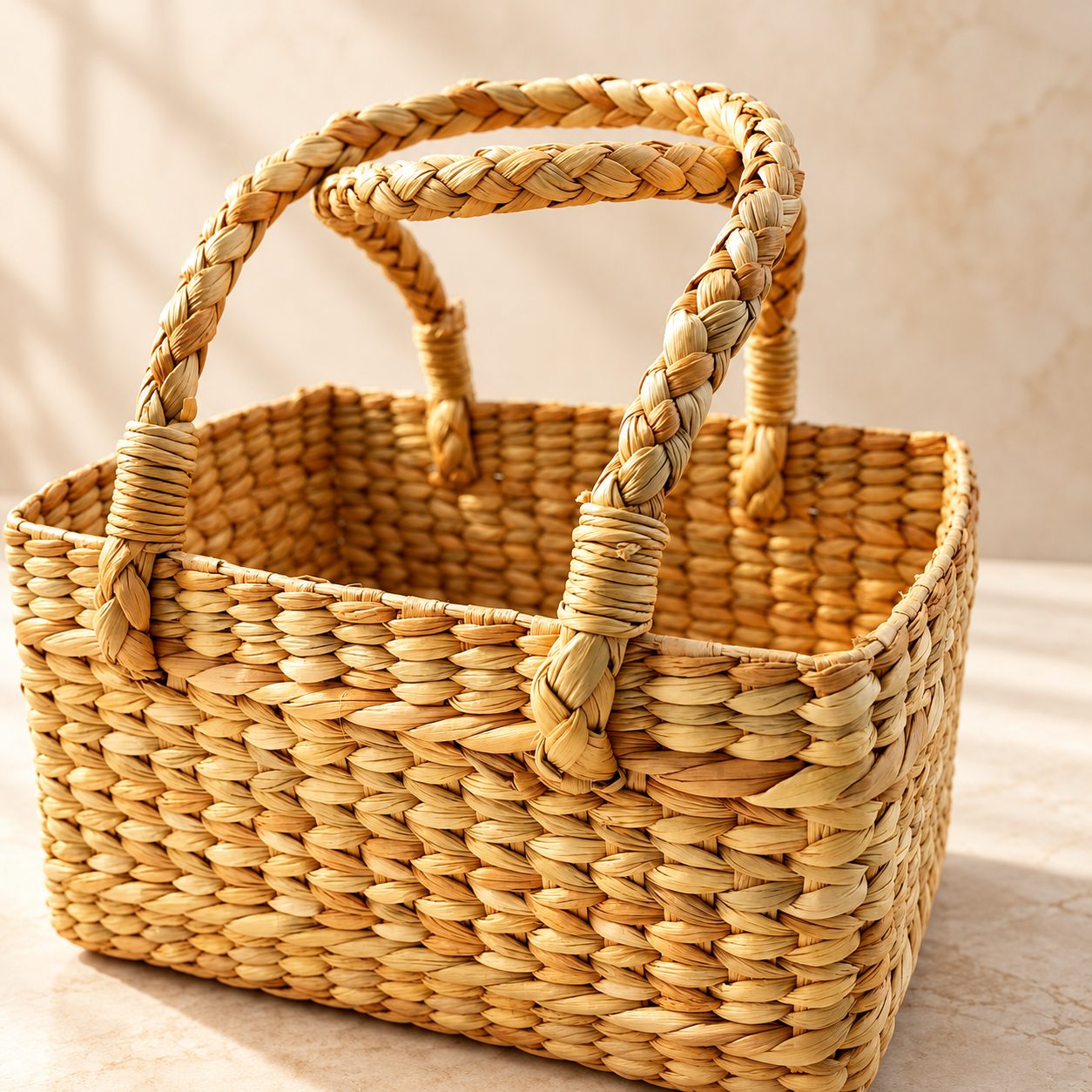 Handmade Natural Woven Tote Bag 3