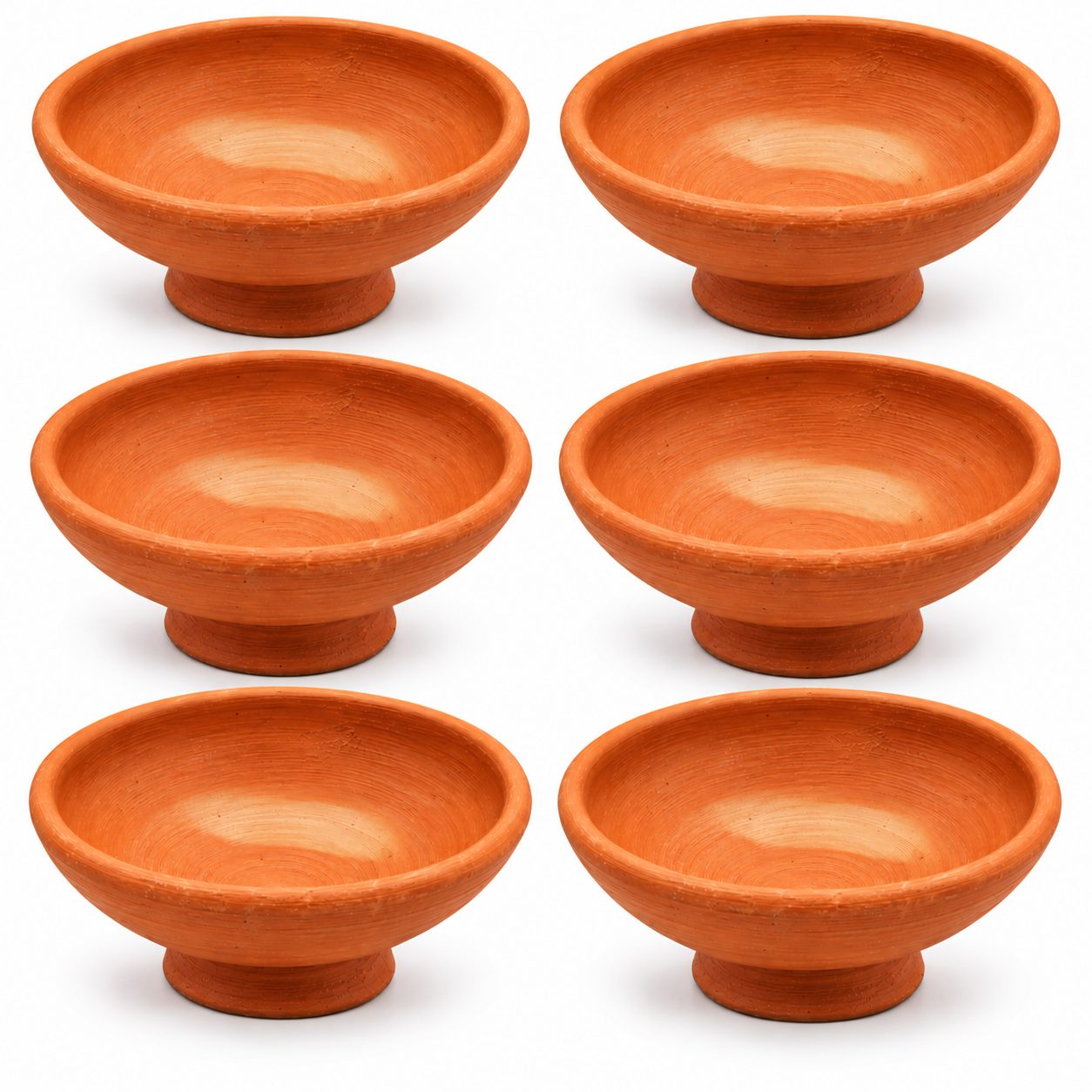 Traditional Terracotta Clay Bowl Set of 6 | Handmade Earthen Serving Bowls 4
