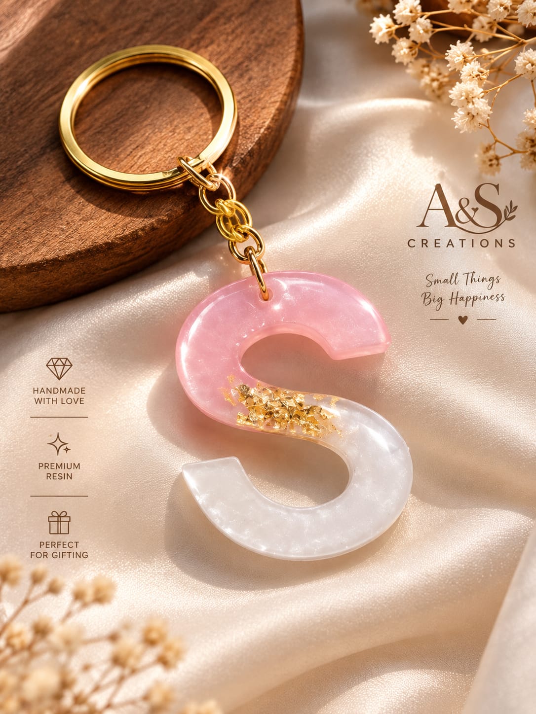 custom Resin letter keychains