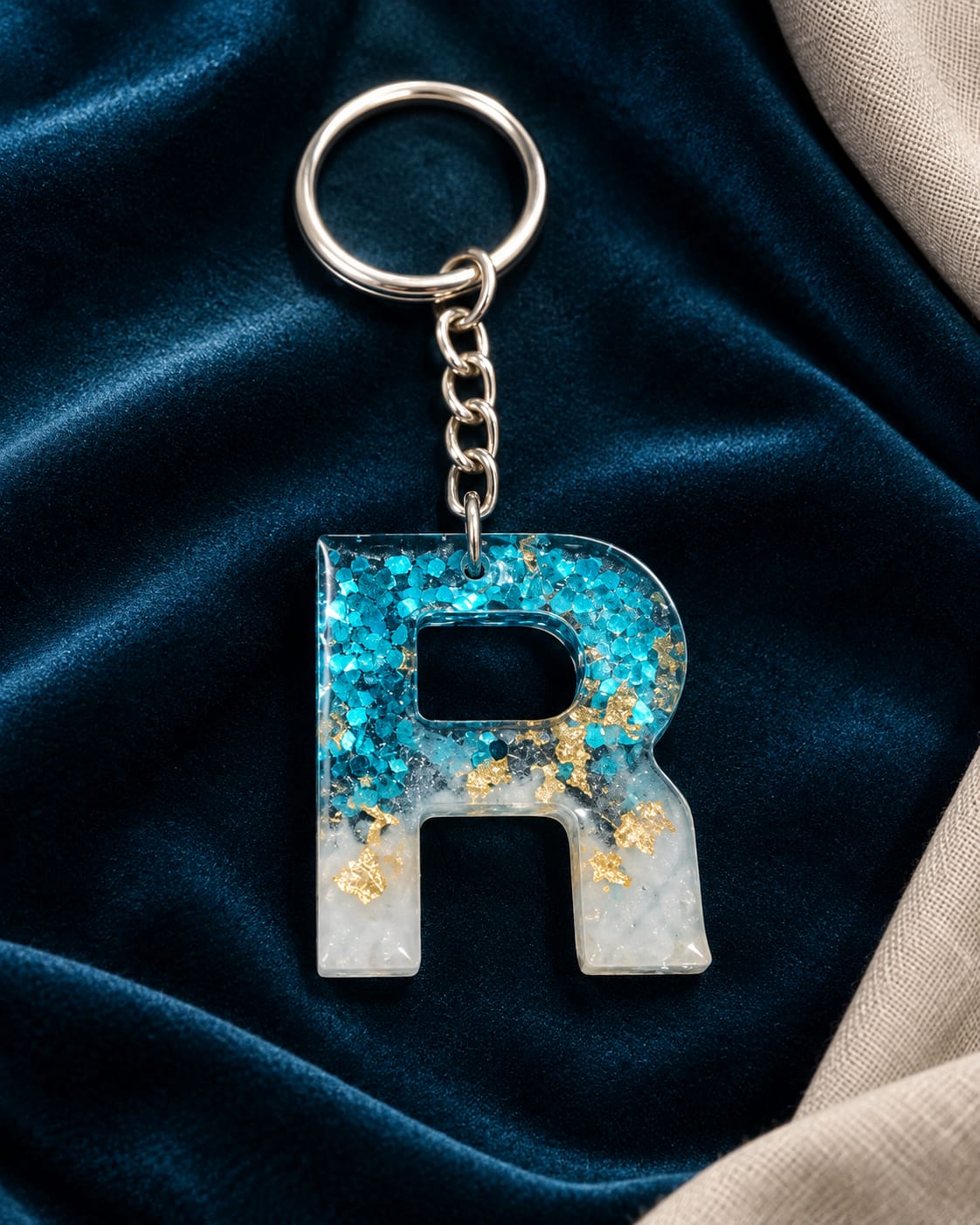 custom Resin letter keychains 2