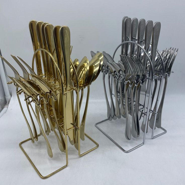 24pcs Cutlery Set With Rack 2
