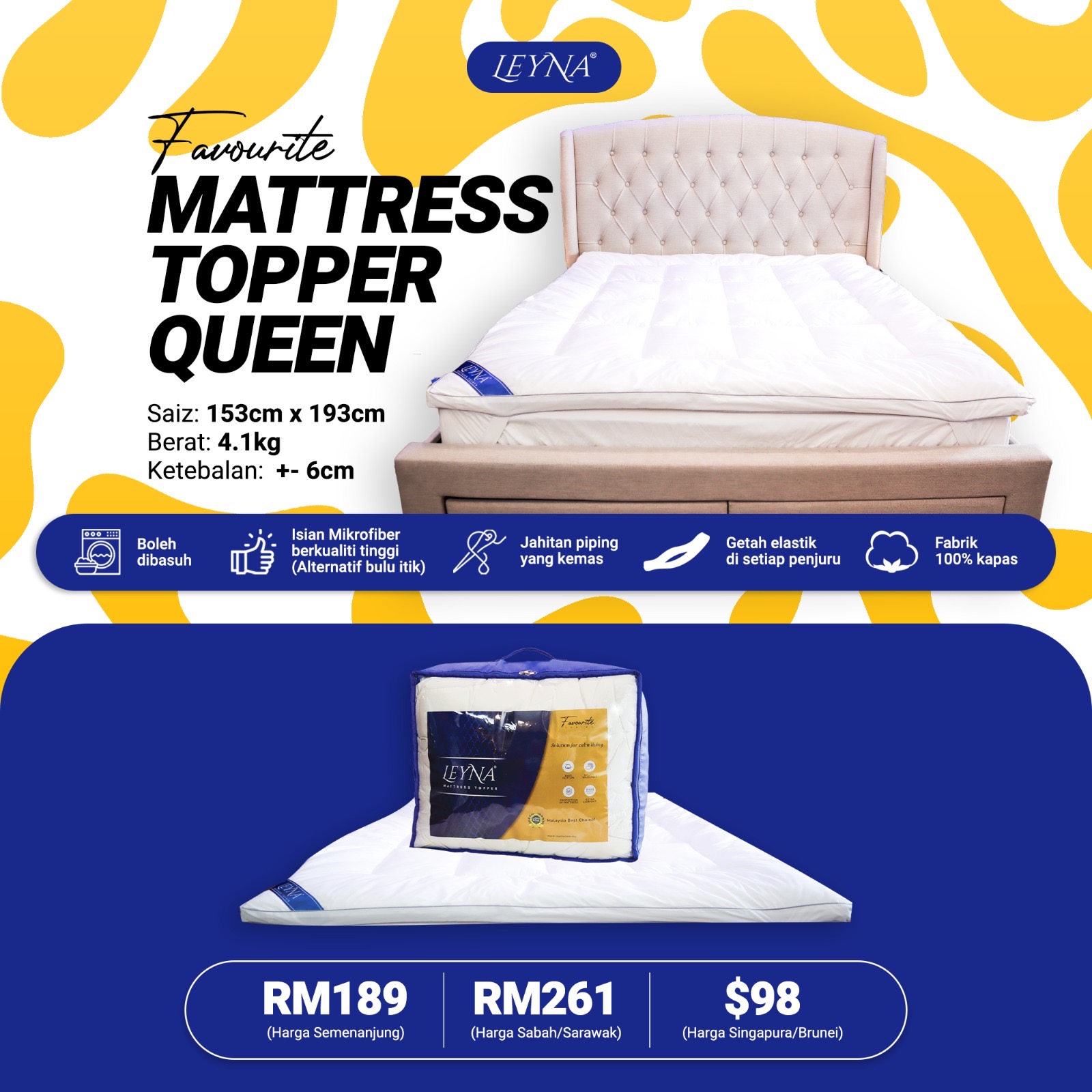 Mattres Topper Queen