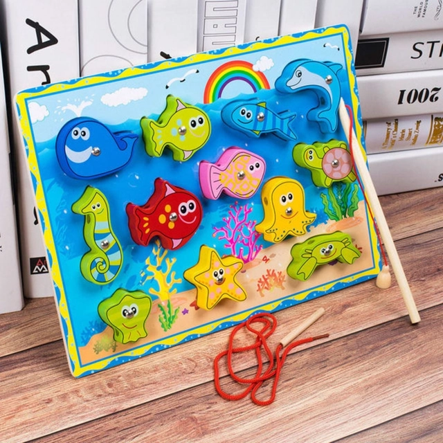 JUEGO MAGNÉTICO DE PESCA Y PIZARRA