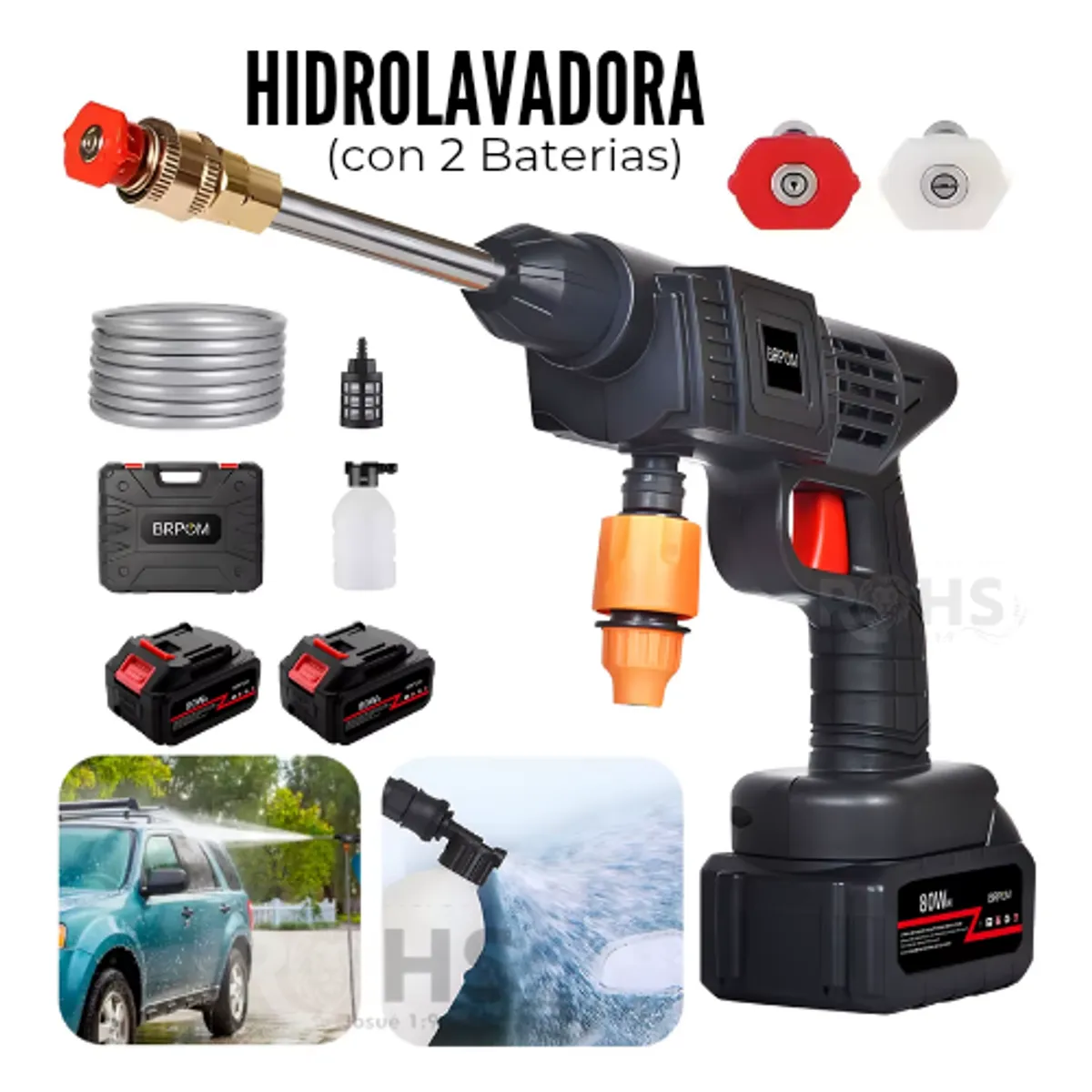HIDROLAVADORA 360 V CON DOBLE BATERÍA