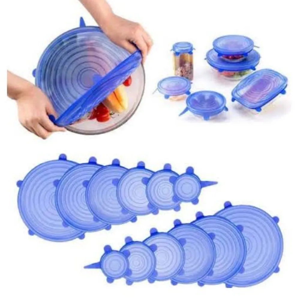 SET DE 6 TAPAS DE SILICONA