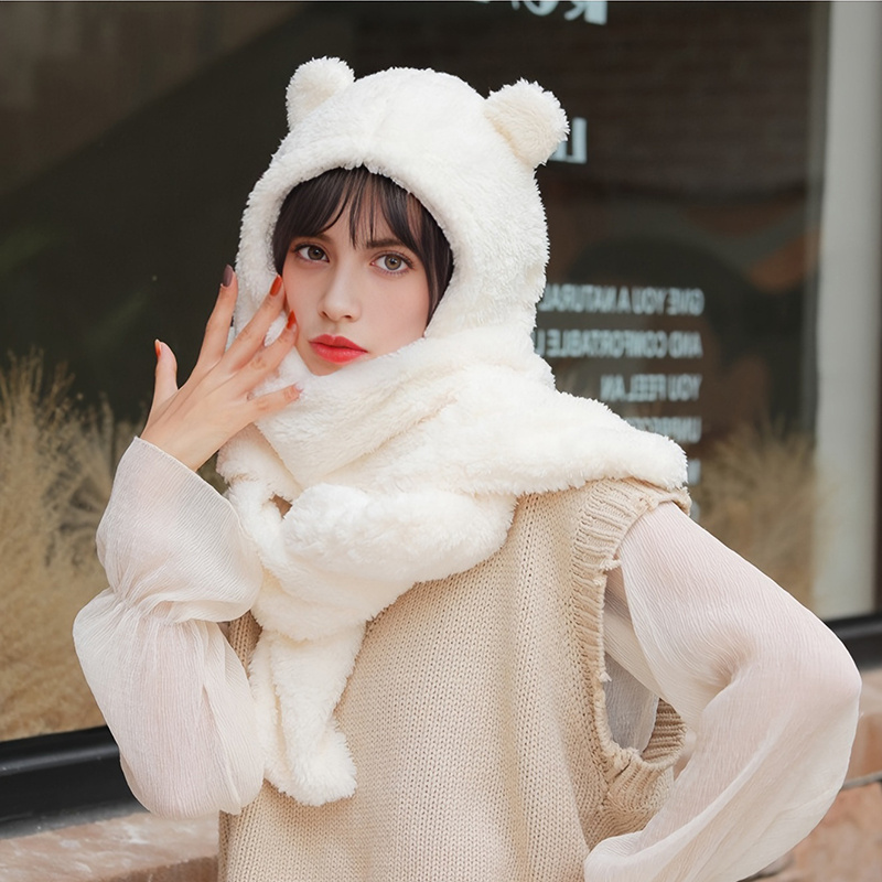 GORRO CAPUCHA OSITO KAWAII