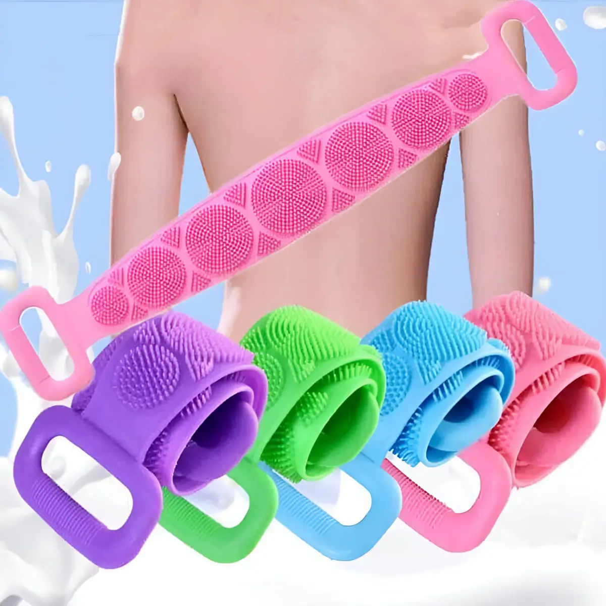 CEPILLO DE SILICONA PARA DUCHA