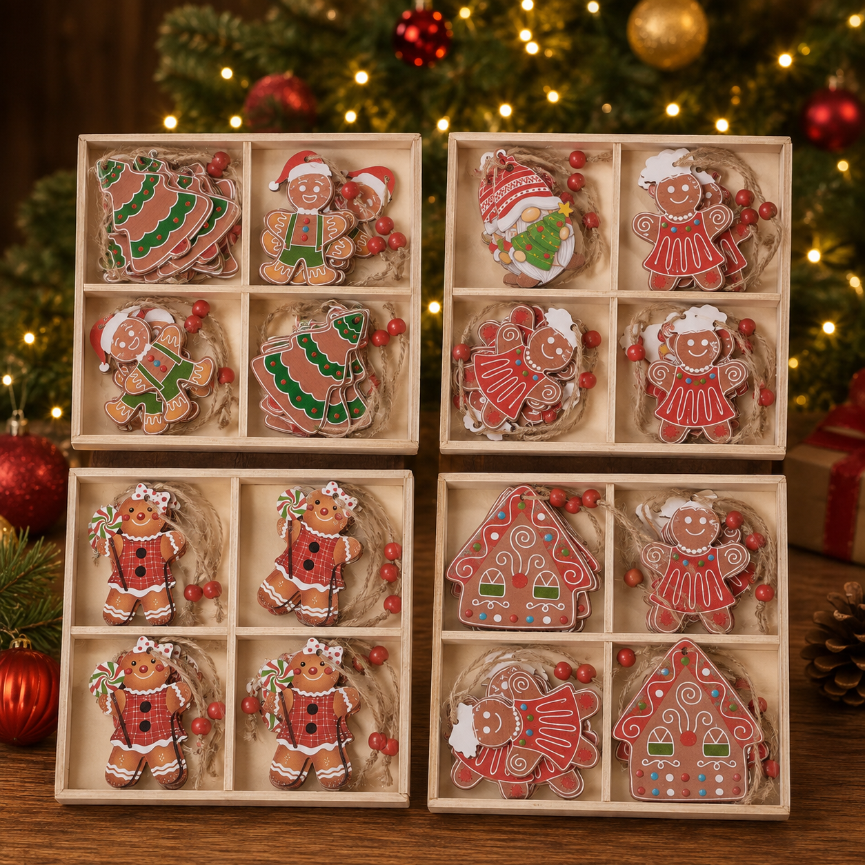 BOX DE 12 ADORNOS NAVIDEÑOS DE TRUPAN 2