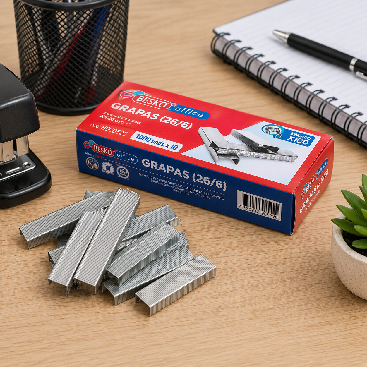 BOX DE 1000 GRAPAS GALVANIZADAS